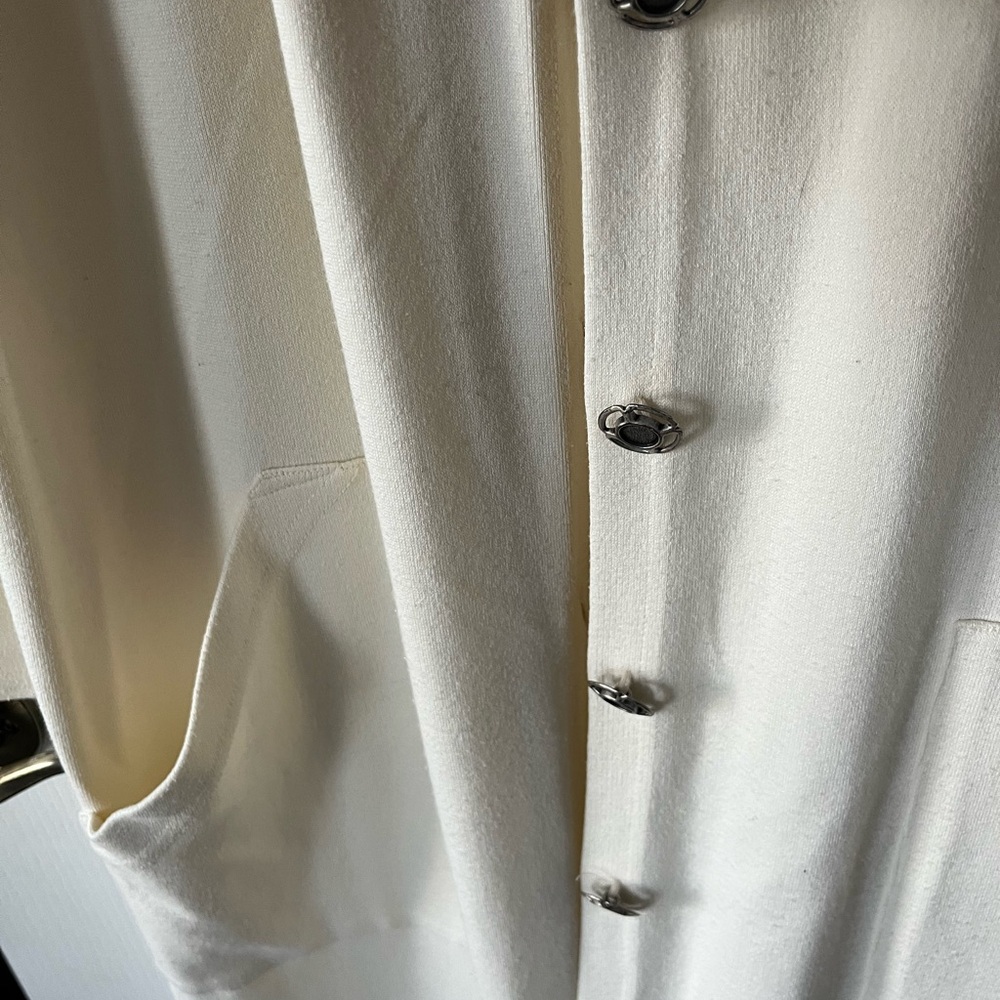 Linda Lundstrom vintage long cream cardigan - Picture 2 of 10